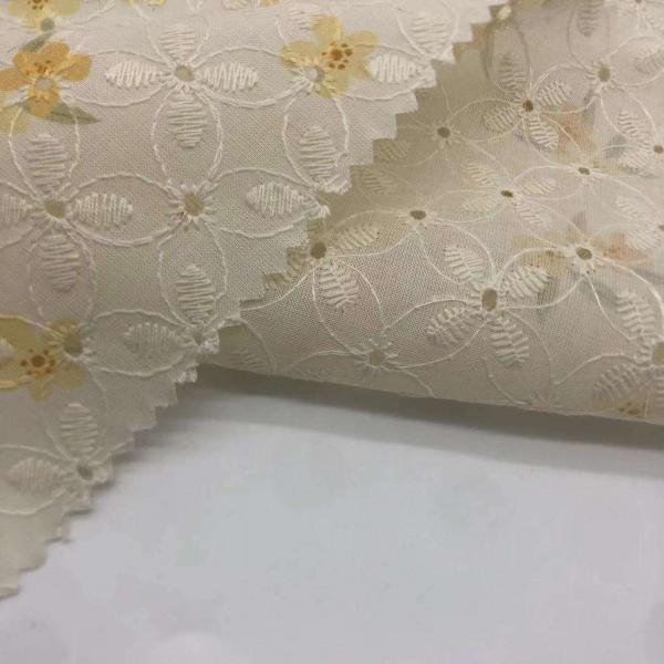 Quality Fabric Embroidery Cotton Material For Garment And Home Textile M04-LK007 for sale