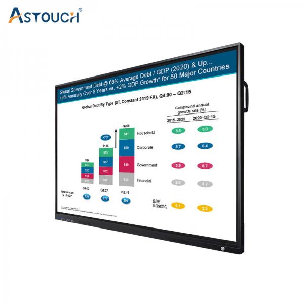 Quality 75 Inch Interactive Finger Touch Screen Whiteboard Monitor Smart Lcd Display for sale