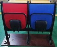 China Metal Frame Soft Foam School Desk And Chair With Foldable Iron Writing Pad factory
