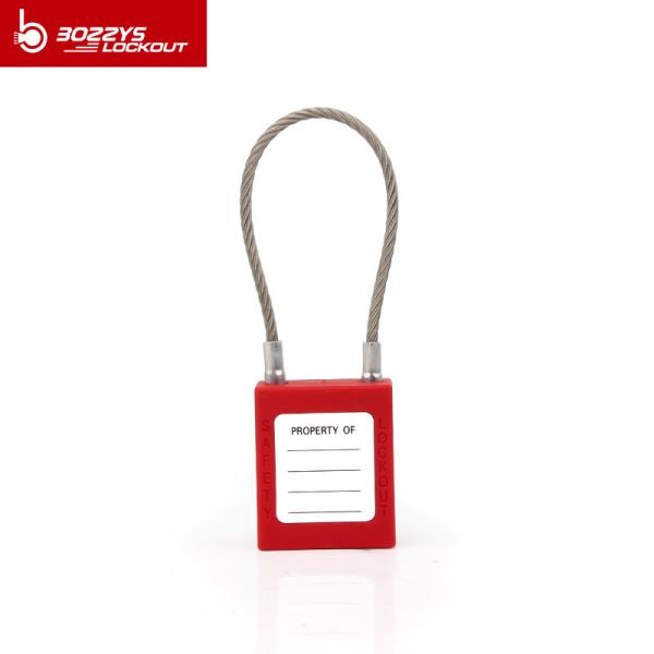 Quality Steel Wire Shackle Safety Cable Padlock , Lightweight Master Lockout Padlock for sale