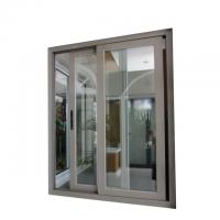 China Tinted Glass Window Tempered Glass Section Aluminum Frame Sliding Glass Window factory