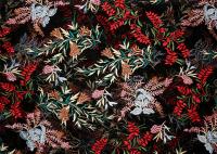 China DTM Floral Embroidery Multi Colored Lace Fabric For Show Dress Eco Friendly factory