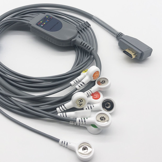 Quality Stable Soft ECG Holter Cable Length 1.1m With HDMI Connector for sale