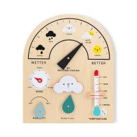 China Wooden Weather Station Toy Weather Forecast Holiday Calendar Board for sale