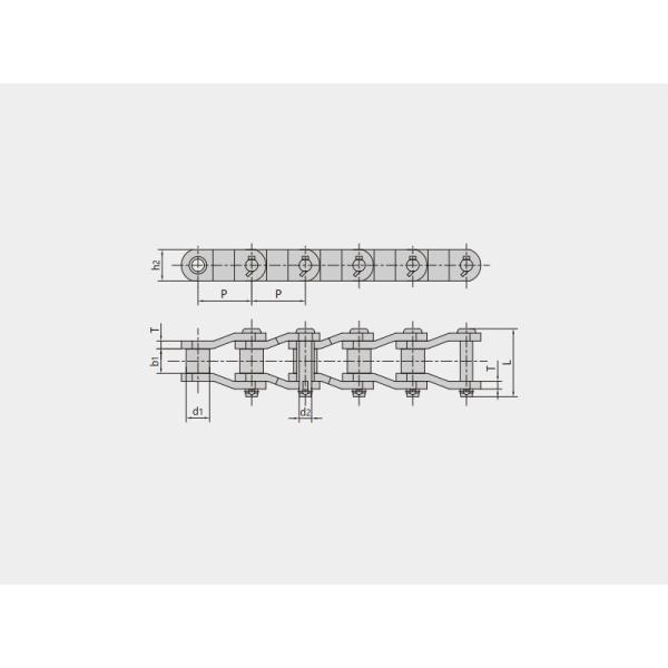 Quality Heavy Duty Cranked-Link Transmission Chains for sale