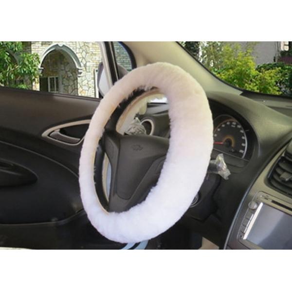 Quality Real Soft Purple Fur Steering Wheel Cover Comfortable Anti Slip For Hand Sweat for sale