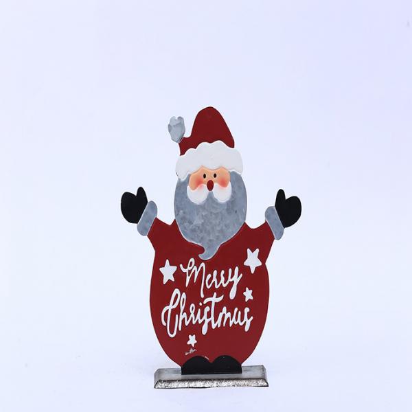 Quality Handmade Outdoor Metal Santa Claus Recycled Metal Indoor Christmas Decorations for sale