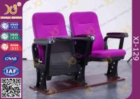 China Irwin Style Space Saving Small Back Auditorium Theater Chair With Folding Tablet ABS Material factory