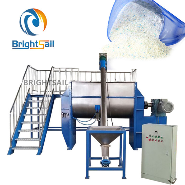 China Chemical Flour Blender Mixer Machine Detergent Powder Ribbon Mixing 50-20000L factory