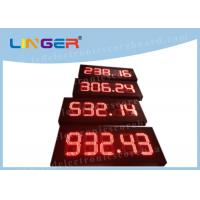 Quality Large Size LED Gas Price Sign Red Color With 6 Lines Aluminium Frame / Iron for sale