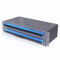 Quality 19 Inch 1U Fiber Optic Splitter Chassis With Connector 1x64 SC APC PLC for sale