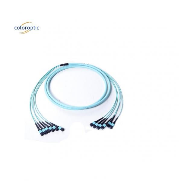 Quality Aqua Color MPO Patch Cord 1m Cable Length Fiber Mode Great Offer for sale