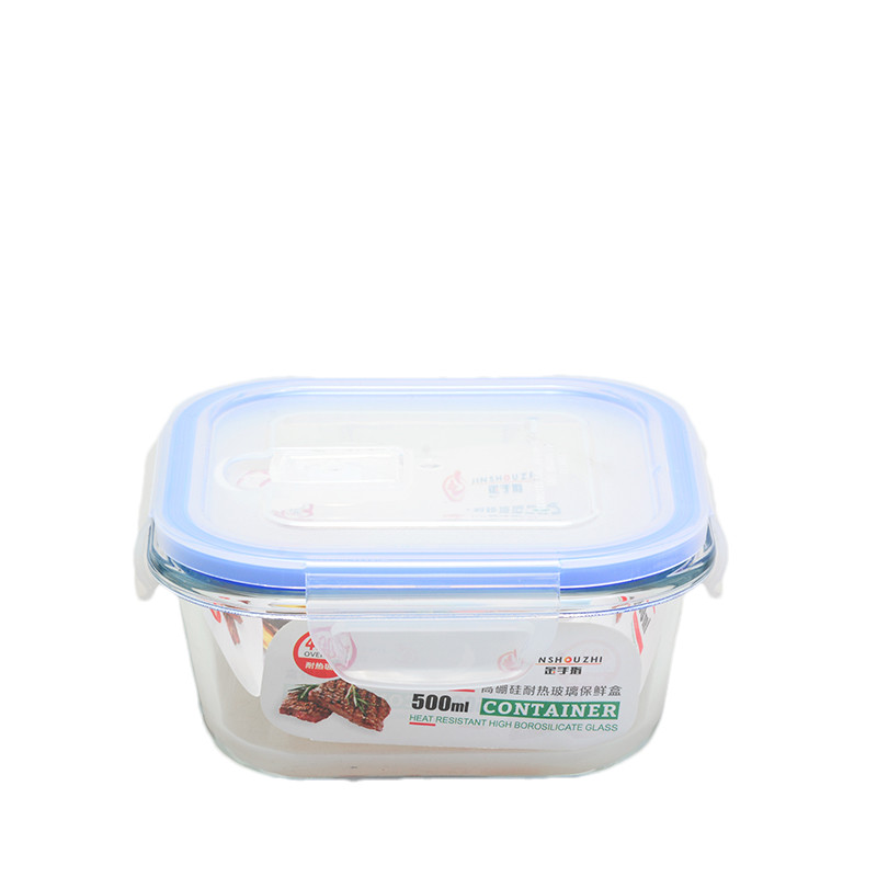 China Non Toxic 500ML Glass Food Storage Containers With Locking Lids Leak Proof factory