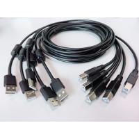 China Black A Male To B Male USB Cable Ferrite Core Shielded For Data Transmission factory