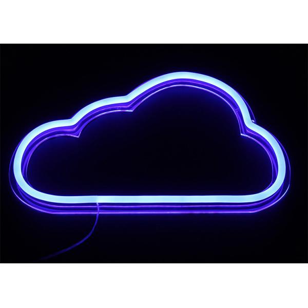 Quality Bright Blue Cloud Led Neon Light Signs , Neon Bar Signs For Home Acrylic PVC Shell for sale