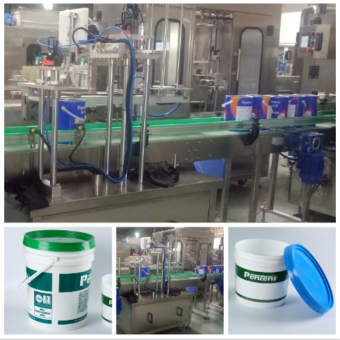 Quality High Accuracy Paint Bottle Filling Line / Paint Filling Equipment  Simple Operation for sale