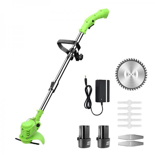 Quality Telescopic Electric String Trimmer , Lightweight Cordless Weed Wacker Green Color for sale