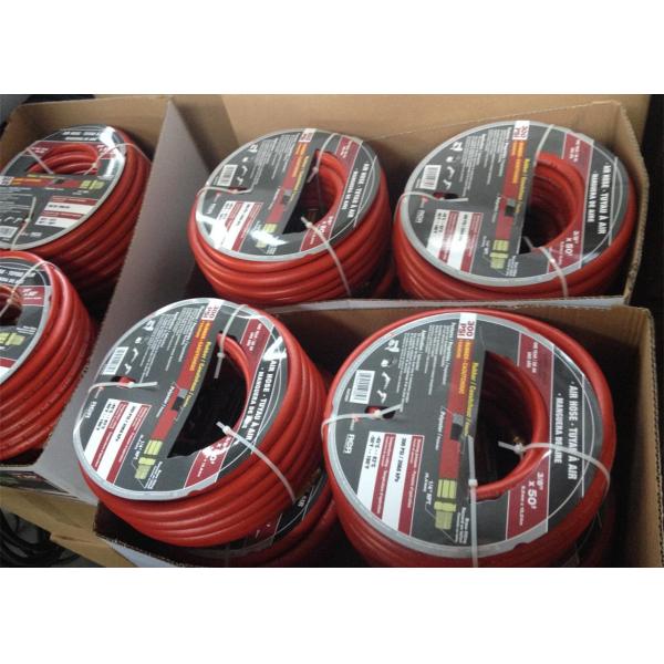 Quality Red Rubber Air Hose with BSP Or NPT Fittings , Rubber Air Line BP 900 / 1200 Psi for sale