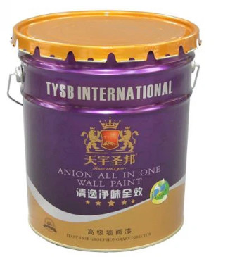 Quality 20L Metal Ink Bucket With Deeply Curly Lids 0.32-0.42mm for sale