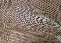 China Architectural Drapery Metal Ring Mesh With Gold Colors For Isolation Wall Screen factory