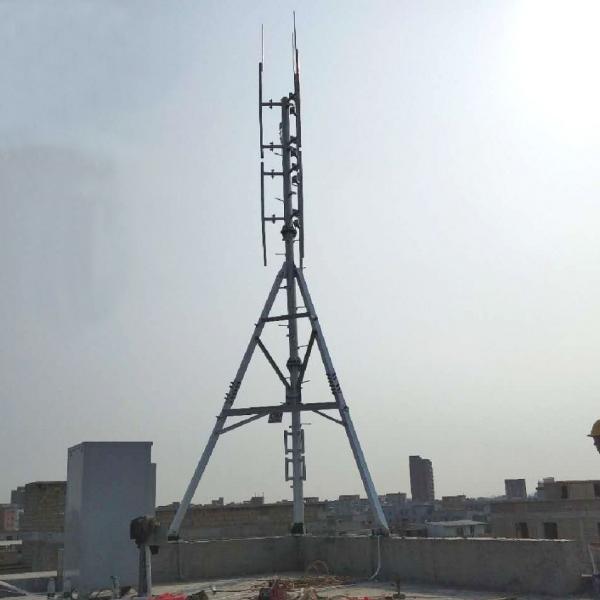 Quality 5m 20m Galvanized Telecom Steel Tower Tripod Rooftop Antenna Tower for sale