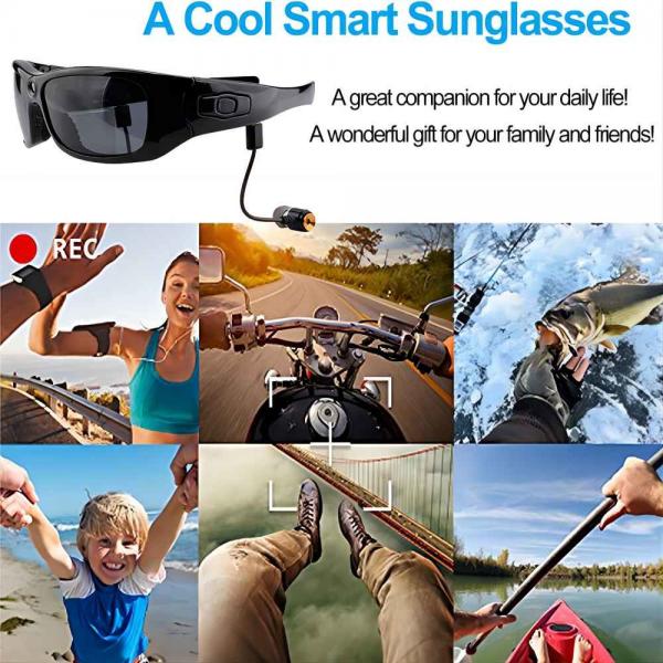 Quality 720P Video Camera Bluetooth Sunglasses With Answer Calls Music Enjoy for sale