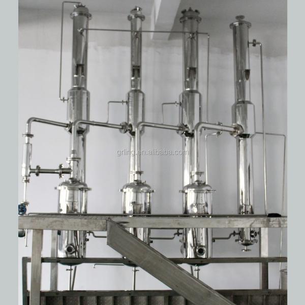 Quality PLC Single Effect Falling Film Evaporator 1000-10000l/H Oil Distillation Ethanol for sale
