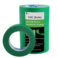 China Original Crepe Paper Masking Paint Tape Green Wholesale Slitting factory