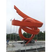 Quality Stainless Steel Large Outdoor Metal Sculpture Red Ribbon Outside Garden Ornaments Landmark for sale