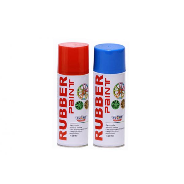 Quality Colorful Red / Blue Yellow Rubber Spray Paint 400ML For Car Shield And Tire for sale