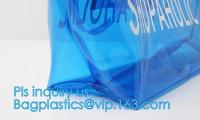 China handle colorfull bag pvc zipper bag, Custom PVC Loop Handle Image Printed Plastic Shopping Bag, PVC handle plastic bags factory