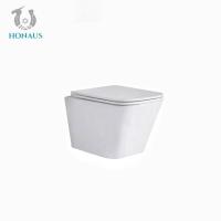 China Wall Hung Toilet Using For Concealed Cistern  Ceramic Hung Bathroom Bowl With Seat Cover factory