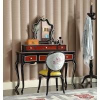 China Luxury house of Villa Bedroom furniture Dresser with Mirror stand in Beech wood carving factory