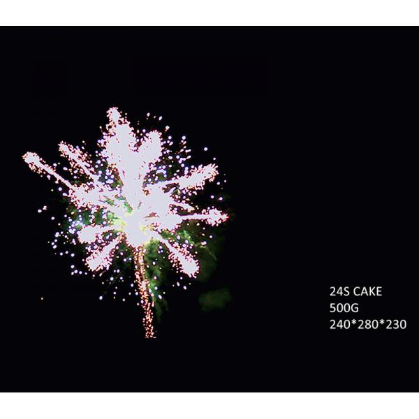 Quality Liuyang 24 Fireworks Shots 500G Cake With High Quality Provided Pyrotechnics Factory for sale