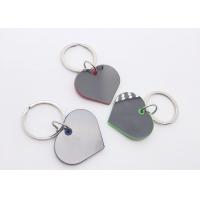 China Iron Key Ring Heart Shape 4.2mm Nickel Plating Metal Plastic Key Chain for sale