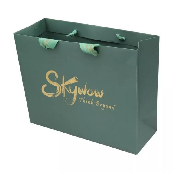 Quality Boutique Printed Paper Carrier Bags Foldable Reusable With Logo for sale
