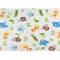 China Cartoon Printed 150gm Cotton Flannel Cloth Double Side Bushed  For Baby Bedding Sets for sale