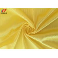 China 100 % Polyester Dazzle Fabric Sportswear Jersey Tricot Knit Fabric In Yellow Color factory