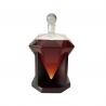 China 1000ml Diamond Shaped Glass Bottle With Wooden Frame factory