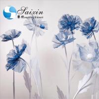 China Beautiful set 3 pcs different  long stem silk passion flowers for wedding event floor decoration factory