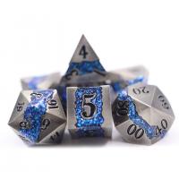 Quality Zinc Alloy Metal RPG Dice Hand Sanded Wear Resistant For Collection for sale