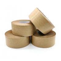 China Fiberglass Reinforced Flatback Kraft Paper Tape Self Adhesive Paper Parcel Tape factory