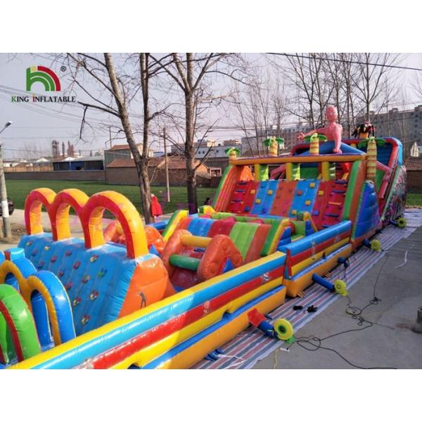 Quality Customize Spiderman Multiplay Inflatable Obstacle Course  2 Years Warranty for sale