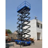Quality Manual Pushing Mobile Scissor Lift 14 Meters Aerial Work Platform for sale