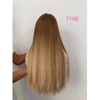 China Wholesale stunning ombre color Russian European uprocessed human hair silk Jewish wig factory