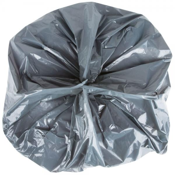Quality Low Density Plastic Garbage Bags 33 Gallon 1.6 Mil HDPE Material Grey Color for sale