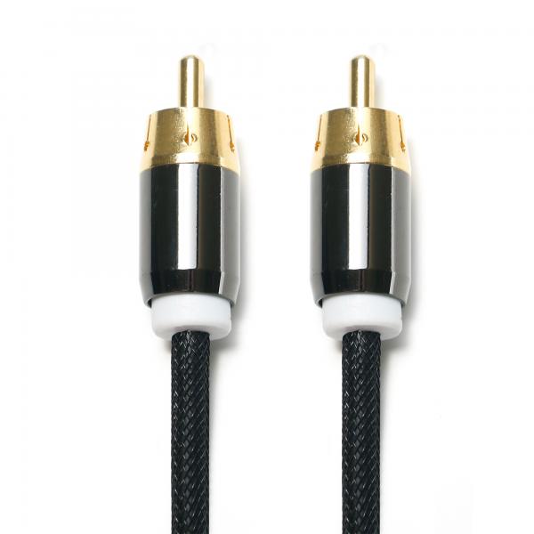 Quality RCA 3.5MM Digital Audio Cable 2/1 Knit Rope Plated Golden Port For Soundbar Car for sale