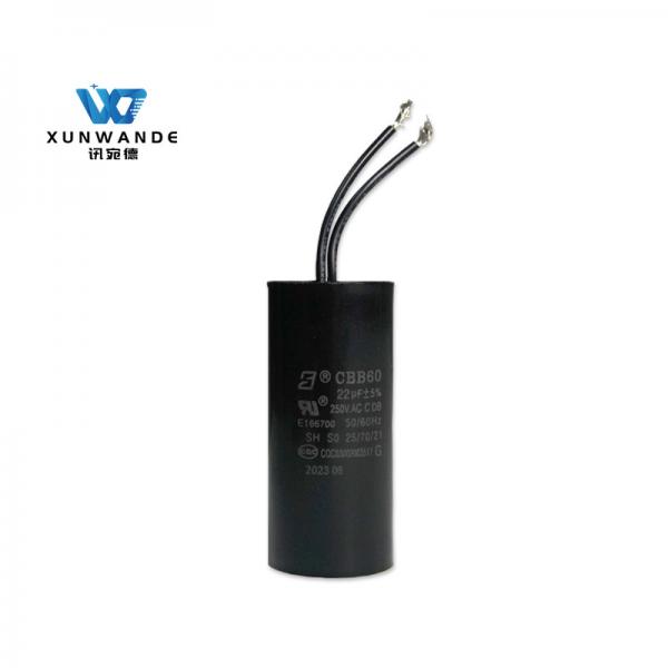 Quality CBB60 250V 22UF Capacitor Washing Machine Capacitor Self-Healing 3000 Hours for sale