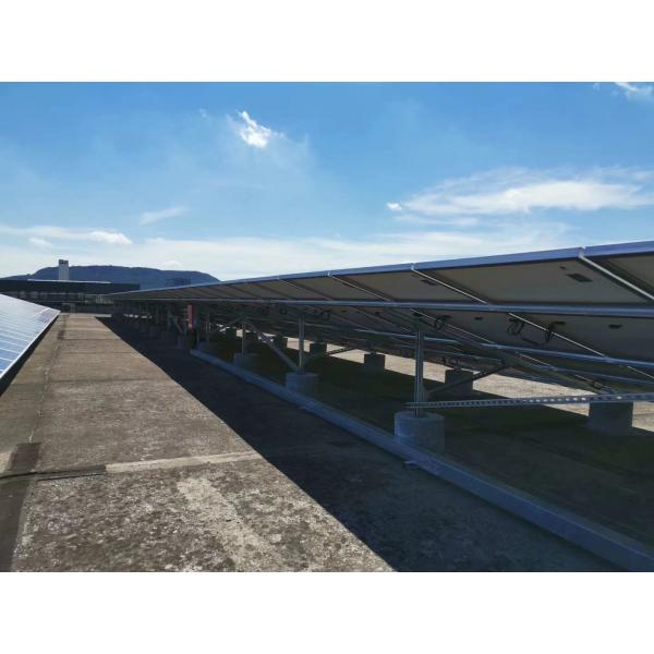 Quality HDG Steel Ballasted Solar Mounting Systems Photovoltaic Flat Roof Racking for sale