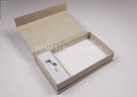 China Retai Custom Luxury Gift Boxes Packaging Chocolate Album Chipboard Cotton Fabric Covered factory